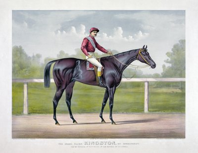 柯里尔和艾夫斯的《大赛车手金斯顿》（Spendthrift）。 作者 库里尔和艾夫斯