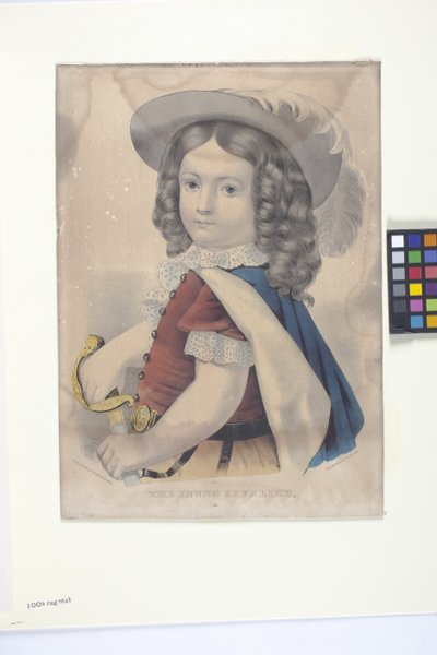 年轻的骑士》（手绘石版画） 作者 N. 和 Ives JM (1824 95) 库里尔