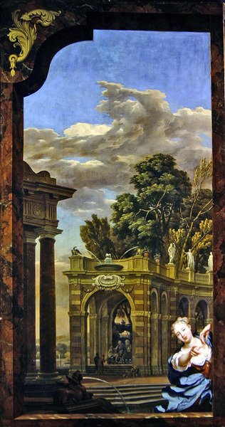 五种感官--听觉（布面油画） 作者 N. 和 Moucheron I. de Verkolje