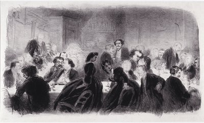 Anonymous lithograph representing literary and artistic personalites in the 1850s 作者 纳达尔