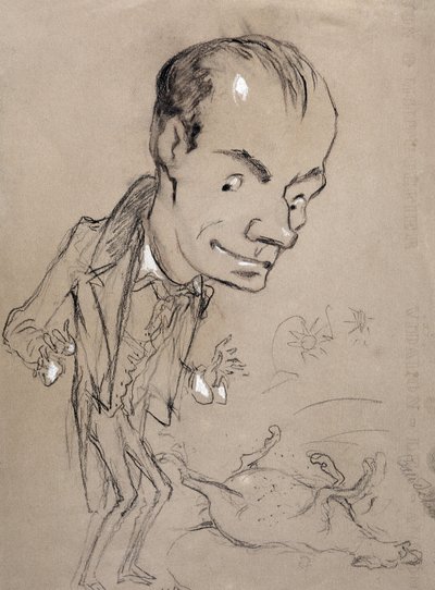 Baudelaire astonishes in front of a dead horse and on his back. Representation of Charles Baudelaire poet francais (1821-1867) 作者 纳达尔