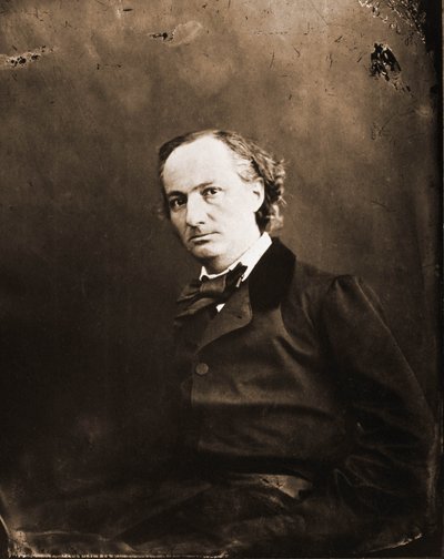 作家查尔斯-波德莱尔的肖像，1821-1867年（照片）。 作者 纳达尔