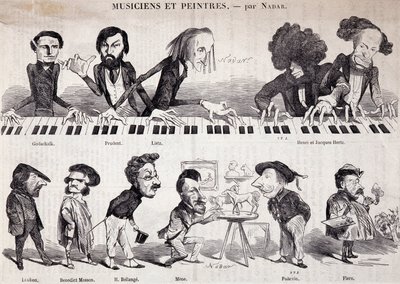 The series “” Musicians and Painters” from " Le Petit journal pour rire” 作者 纳达尔