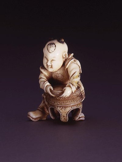 描绘卡拉子的网饰，约1830年（象牙）。 作者 长滨Sokei