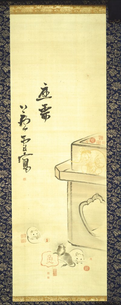 大黑和艺术家印章的形象 作者 长泽玫瑰