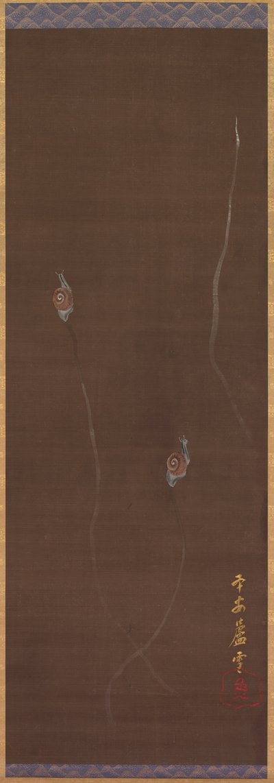 墙上的蜗牛，1700年代。 作者 长泽玫瑰
