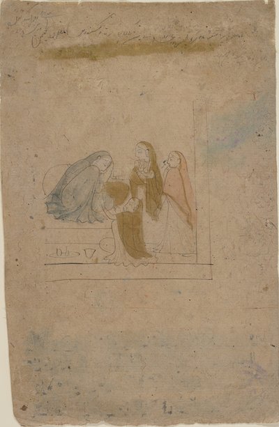 一位女士与随从，约1775-80。 作者 奈因苏赫