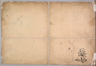 穆罕默德·沙阿（Muhammad Shah）之前在院子里打架的两只大象c。 1730-40。 作者 奈因苏赫