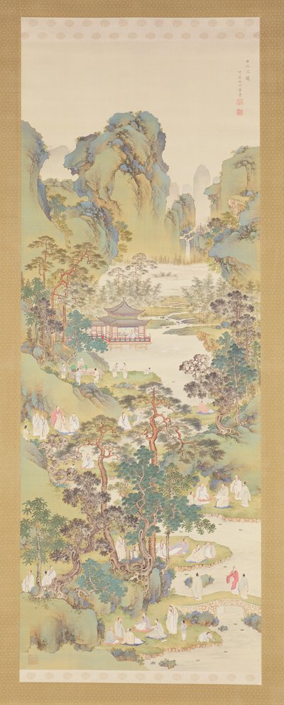 兰亭集序》（绢本水墨、彩色、古风） 作者 中林筑景