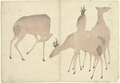 四只鹿
Korin（系列名称）印刷画册
Korin gafu（系列名称） 作者 松田慎介（可能）