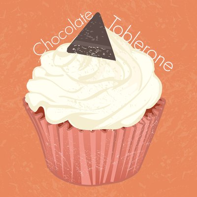 Chocoate Toblerone Cup Cake, 2019, digital art 作者 南希·莫尼兹·查拉拉姆布斯