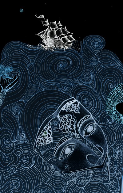 海怪，2020（混合媒体） 作者 南希·莫尼兹·查拉拉姆布斯