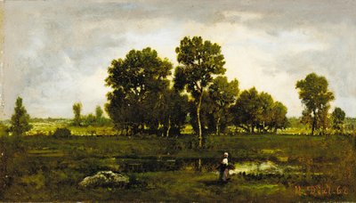 捆绑在毒蛇池附近，1862年 作者 Narcisse Virgile Diaz de laPeña