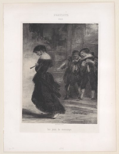 撒谎的乐趣，1830-76。 作者 Narcisse Virgile Diaz de laPeña