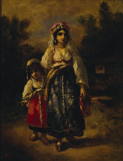 女人和女孩 作者 Narcisse Virgile Diaz de laPeña