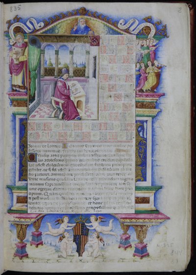 Johannes Tinctoris的肖像 来自Opus musices Joannis Tinctoris, 1483年 作者 纳多·拉皮卡诺