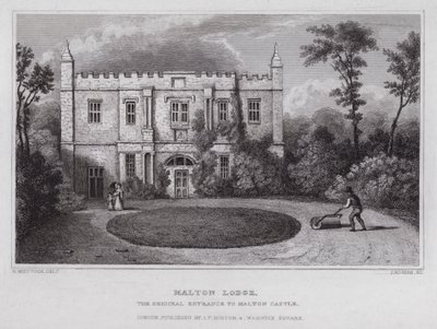 Malton Lodge，马尔顿城堡的原始入口（雕刻） 作者 纳撒尼尔（后）惠托克