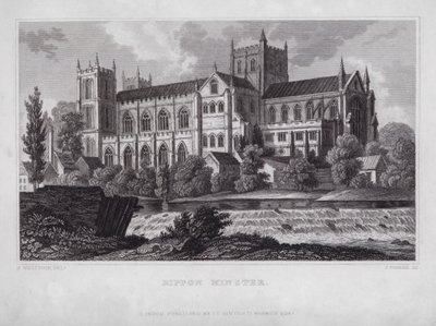 Rippon Minster (engraving) 作者 纳撒尼尔（后）惠托克