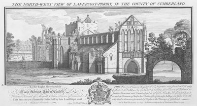 坎伯兰郡Lanercost Priory的西北视图》，1739年 作者 塞缪尔·巴克（Samuel Buck）