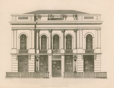 伦敦Pall Mall East的Hancock和Dixon商店前面 作者 纳撒尼尔·惠特克
