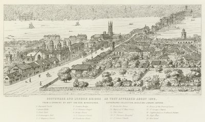 南华克和伦敦桥，大约在1546年出现 作者 Nathaniel Whittock