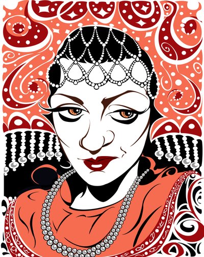 Olga Borodina，俄罗斯女中音，彩色版本的黑白文件图像，2005年由Neale Osborne拍摄。 作者 尼尔·奥斯本