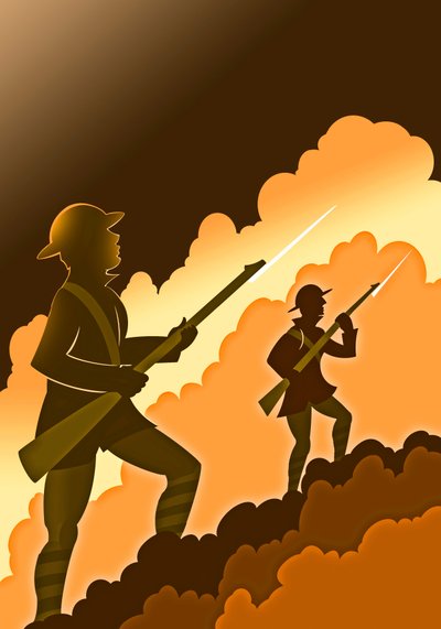 第一次世界大战中带刺刀的士兵--从战壕里走出来 作者 尼尔·奥斯本