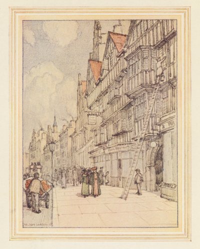 Staple Inn（彩色印刷） 作者 尼尔森道森