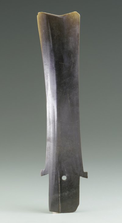 收割刀（胡），齐家文化，公元前2500年至2000年（玉） 作者 新石器时代中文学校