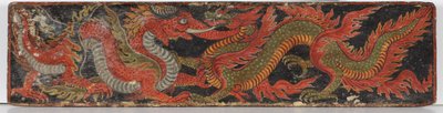 佛教手稿封面，1659年（木材上不透明的wc） 作者 尼泊尔学校