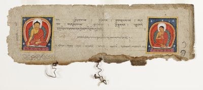 来自佛教手稿的页面，可能来自Mahashitalanika，c.100（不透明的纸和纸上的墨水） 作者 尼泊尔学校