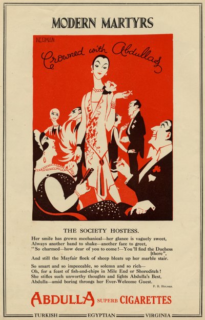 阿卜杜拉香烟，1927年 作者 纳曼
