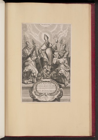 Anatomia Totivs Avgvstissimae Doctrinae Avgvstinae 标题页 作者 荷兰 17 世纪 Cornelis Galle I 后 Peter Paul Rubens 爵士