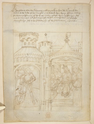Cotton Julius E. IV, art.6，"Beauchamp Pageants"，约 1483 年（牛皮纸上的墨迹） 作者 荷兰语学校