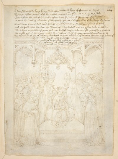 Cotton Julius E. IV, art.6，"Beauchamp Pageants"，约 1483 年（牛皮纸上的墨迹） 作者 荷兰语学校