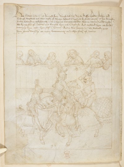 Cotton Julius E. IV, art.6，"Beauchamp Pageants"，约 1483 年（牛皮纸上的墨迹） 作者 荷兰语学校