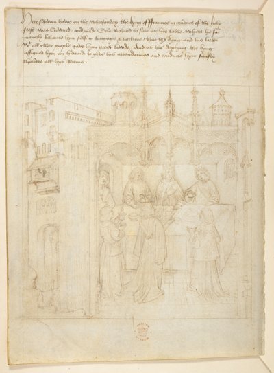 Cotton Julius E. IV, art.6，"Beauchamp Pageants"，约 1483 年（牛皮纸上的墨迹） 作者 荷兰语学校