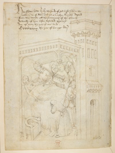 Cotton Julius E. IV, art.6，"Beauchamp Pageants"，约 1483 年（牛皮纸上的墨迹） 作者 荷兰语学校