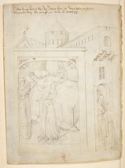 Cotton Julius E. IV, art.6，"Beauchamp Pageants"，约 1483 年（牛皮纸上的墨迹） 作者 荷兰语学校