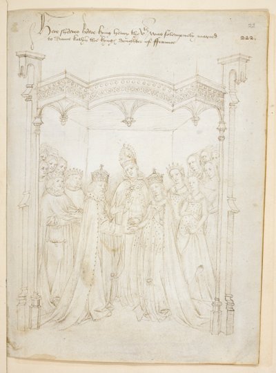 Cotton Julius E. IV, art.6，"Beauchamp Pageants"，约 1483 年（牛皮纸上的墨迹） 作者 荷兰语学校