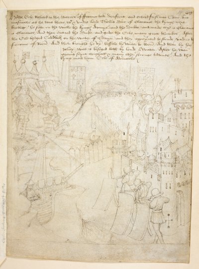 Cotton Julius E. IV, art.6，"Beauchamp Pageants"，约 1483 年（牛皮纸上的墨迹） 作者 荷兰语学校