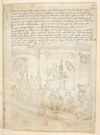 Cotton Julius E. IV, art.6，"Beauchamp Pageants"，约 1483 年（牛皮纸上的墨迹） 作者 荷兰语学校