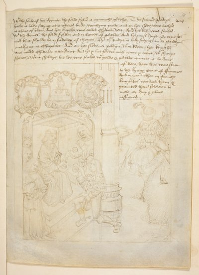 Cotton Julius E. IV, art.6，"Beauchamp Pageants"，约 1483 年（牛皮纸上的墨迹） 作者 荷兰语学校