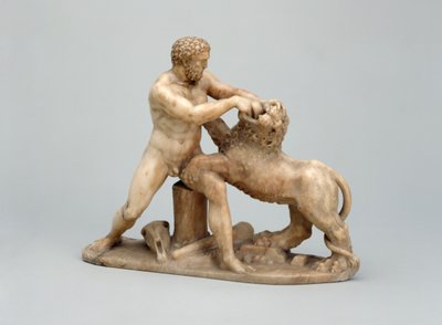 赫拉克勒斯摔跤Nemean Lion（雪花石膏） 作者 荷兰语学校