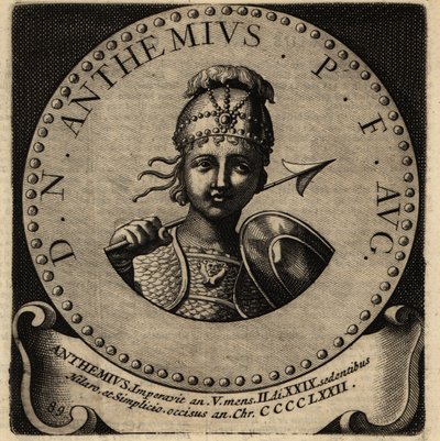 Portrait of Roman Emperor Anthemius. 作者 荷兰语学校