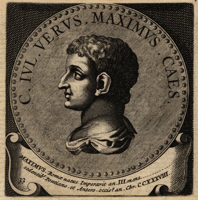 罗马皇帝盖乌斯·尤利乌斯·雷亚尔 (Gaius Julius Real) 的肖像。 作者 荷兰语学校