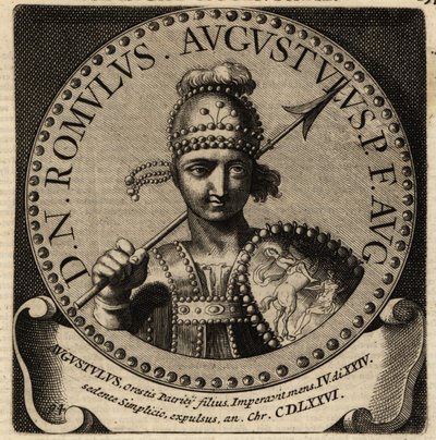 Portrait of Roman Emperor Romulus Augustulus. 作者 荷兰语学校