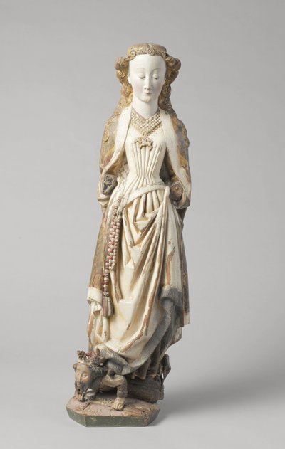 库德沃特大师创作的圣巴巴拉，约1470年（胡桃木）。 作者 Netherlandish School