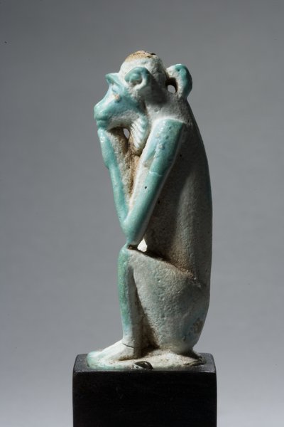 猴子护身符，18-19王朝，1540-1186（彩陶）（另见270369） 作者 新王国埃及
