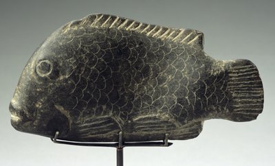 鱼，公元前1540-1069（硬黑石） 作者 新王国埃及